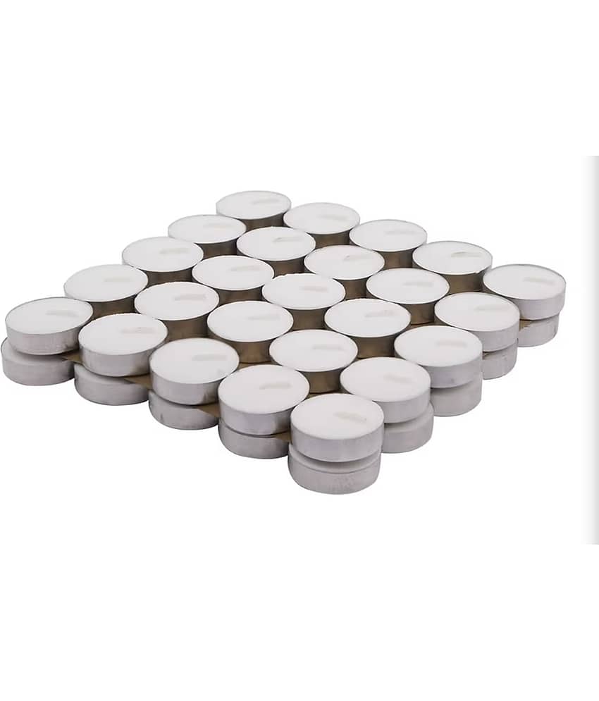 FASHION BIZZ Silver LED Tea Light Candle 5 cm ( Pack of 25 )