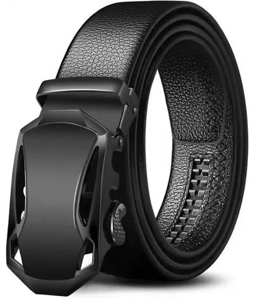 SILKSHOPPING - Black Leather Men's Formal Belt ( Pack of 1 )