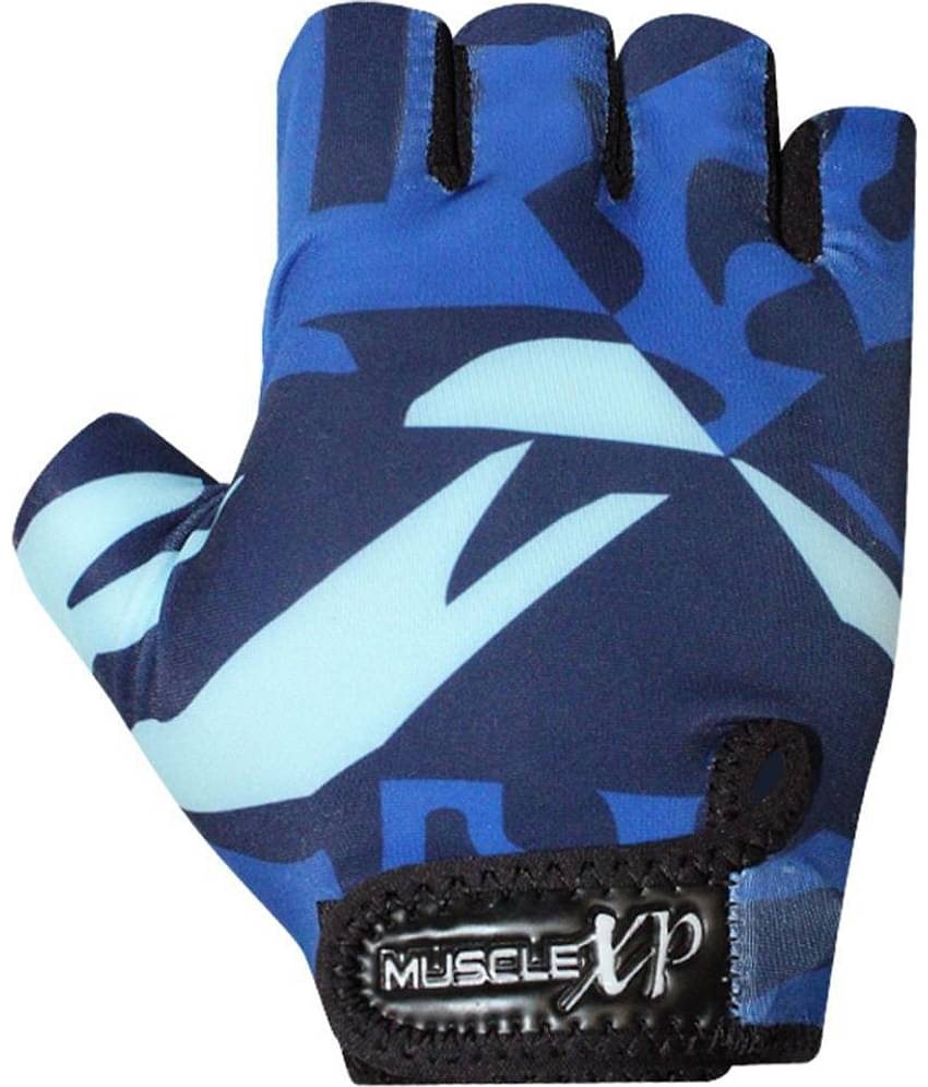 MuscleXP - Blue Gym Gloves ( 1 Pair )