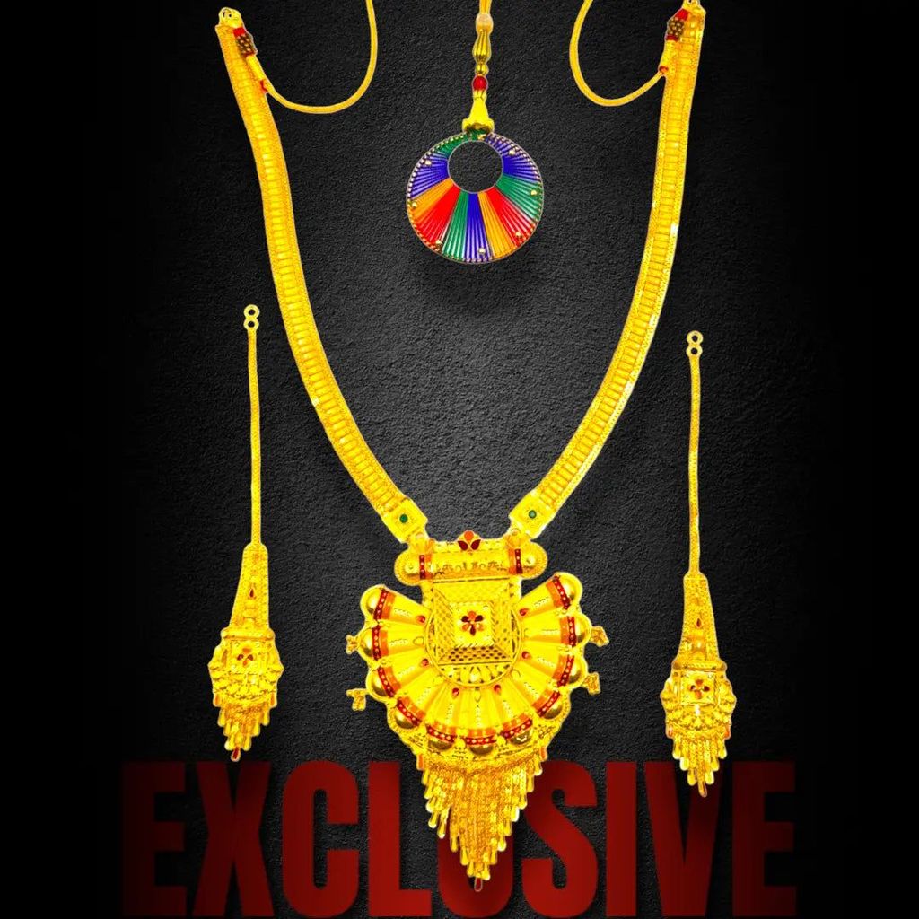Indian jewelry set Traditional Gold-Plated Necklace.