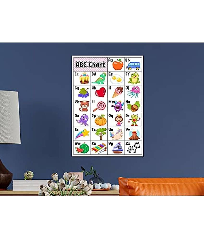 Photojaanic ABC Poster for kids learning Paper Wall Poster Without Frame