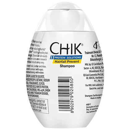 Chik Protein Solutions Hairfall Prevent Shampoo - With Egg White, For Thick & Healthy Hair, For Men & Women, 175 Ml Chik Protein Solutions Hairfall Prevent Shampoo - With Egg White, For Thick & Healthy Hair, For Men & Women, 175 Ml