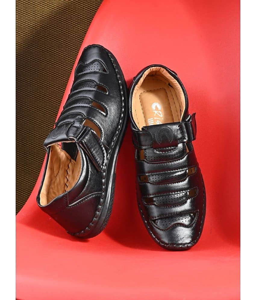 Rising Wolf - Black Men's Sandals