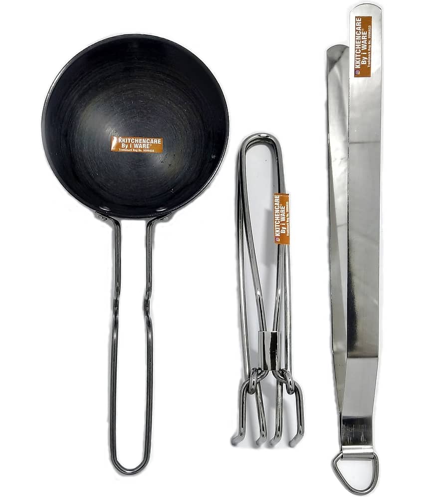 iWARE Hard Anodized Stainless Steel Tadka Pan Heavy Bottom without Lid 12 cm Diameter 0.5 Ltr