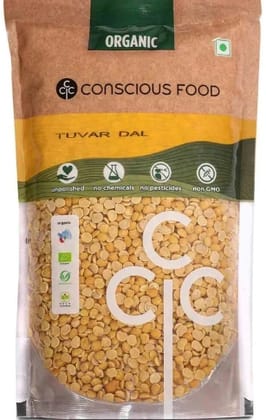Conscious Food Pigeon Pea / Tuvar Dal 500g Organic