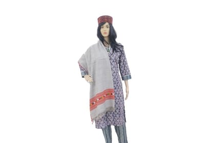 SARAS Aajeevika, Handwoven | Shawl | SHG Product | Himachal Pradesh | Winter & Outdoor |Warm & Stylish | Grey