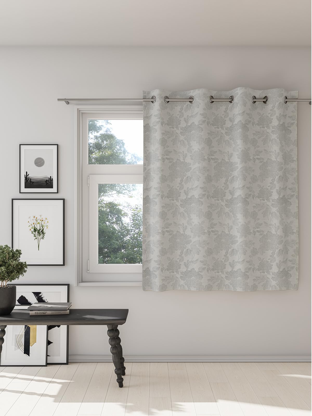 DDECOR - 100% Polyester Window 5 Ft|135 CM X 160 CM| - Grey