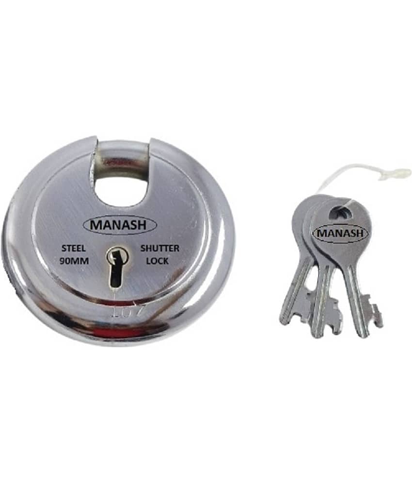 ONMAX Heavy Steel Regular Shutter Lock 90mm for Shutter, Home, Shop and Room (SRSL90)