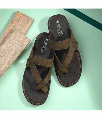 Leeport - Brown  Synthetic Thong Flip Flop