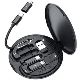 Multifunctional Data Cable Conversion Head Portable Storage Box, Multi-Type Charging Line Convertor USB Type C Adapter