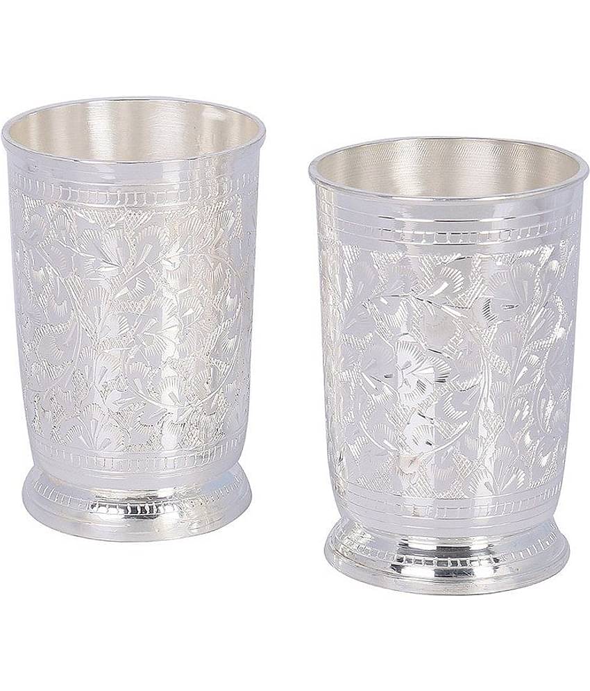 Urban hemlet Silver Plated Glass - Set Of 2