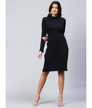 Rigo - Black Cotton Blend Women's Bodycon Dress ( Pack of 1 )