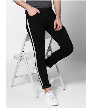 BUKKL Slim Fit Side Stipe Men's Jeans - Black ( Pack of 1 )