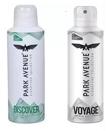 Park Avenue DISCOVER & VOYAGE Deodorant  ,150Ml Each Deodorant Spray for Women,Unisex,Men 300 ml ( Pack of 2 )