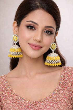 Floral Jhumka Earrings for Women