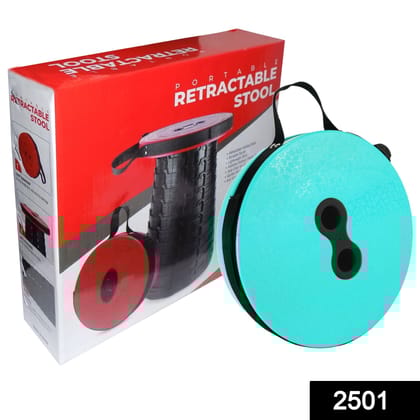 Foldable Height Adjusting Stool Space Saving Telescopic Stool (Mix Color)