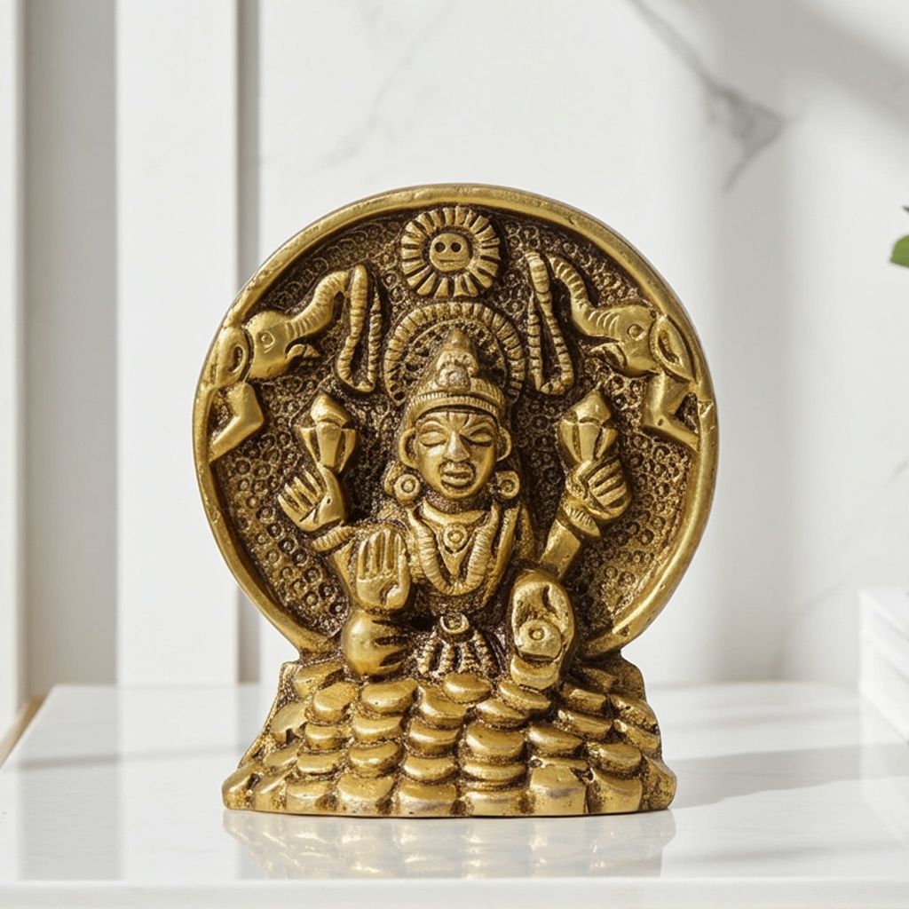 Brass Showpiece Laxmi Ji God Idol Statue (BSMAS1713 L)