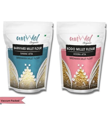 Amwel Barnyard Millet Flour 450g + Kodo Millet Flour 450g 900 gm Pack of 2