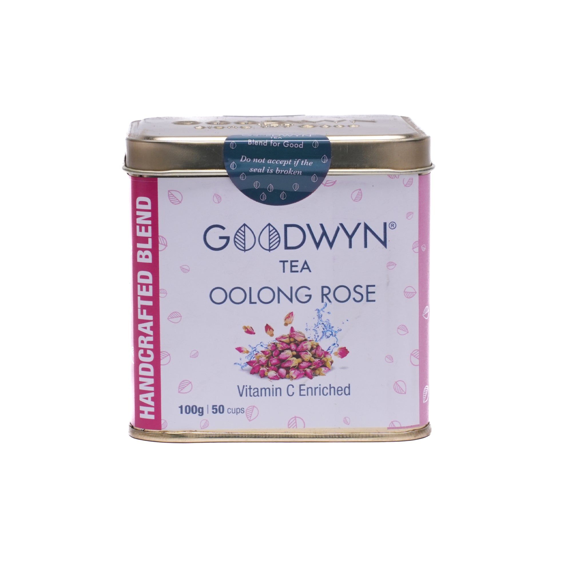 Goodwyn Oolong Rose Black Tea (100 gm) | Assam Speciality Herbal Tea with Real Rose Petals | 100% Natural Long Leaf Loose Tea | Low Caffeine Non Bitter | Rich in Antioxidants