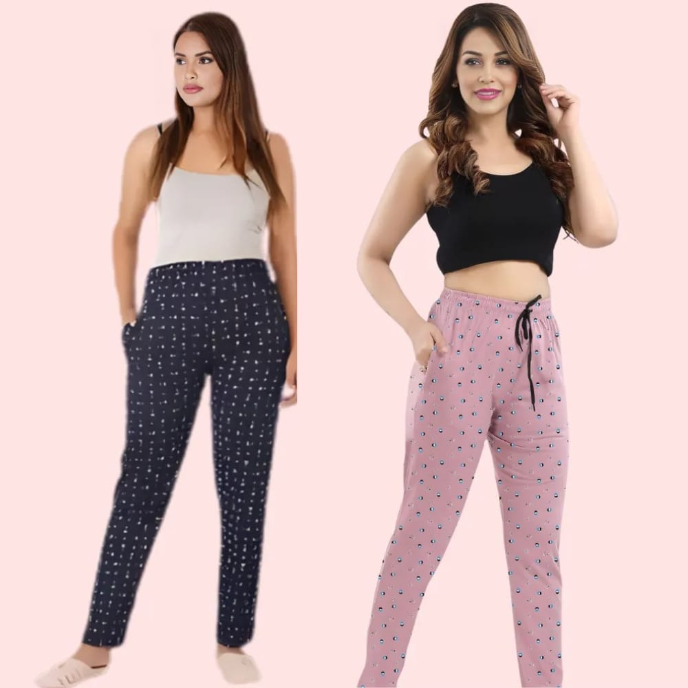 Winter Lober Women’s Warm Cotton Lounge Pants – Pack of 2 - Joggers | Buy online on ZillyBuy