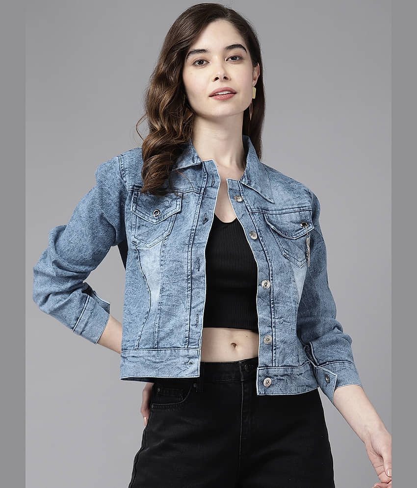 Aarika Women Regular Jacket ( Blue )