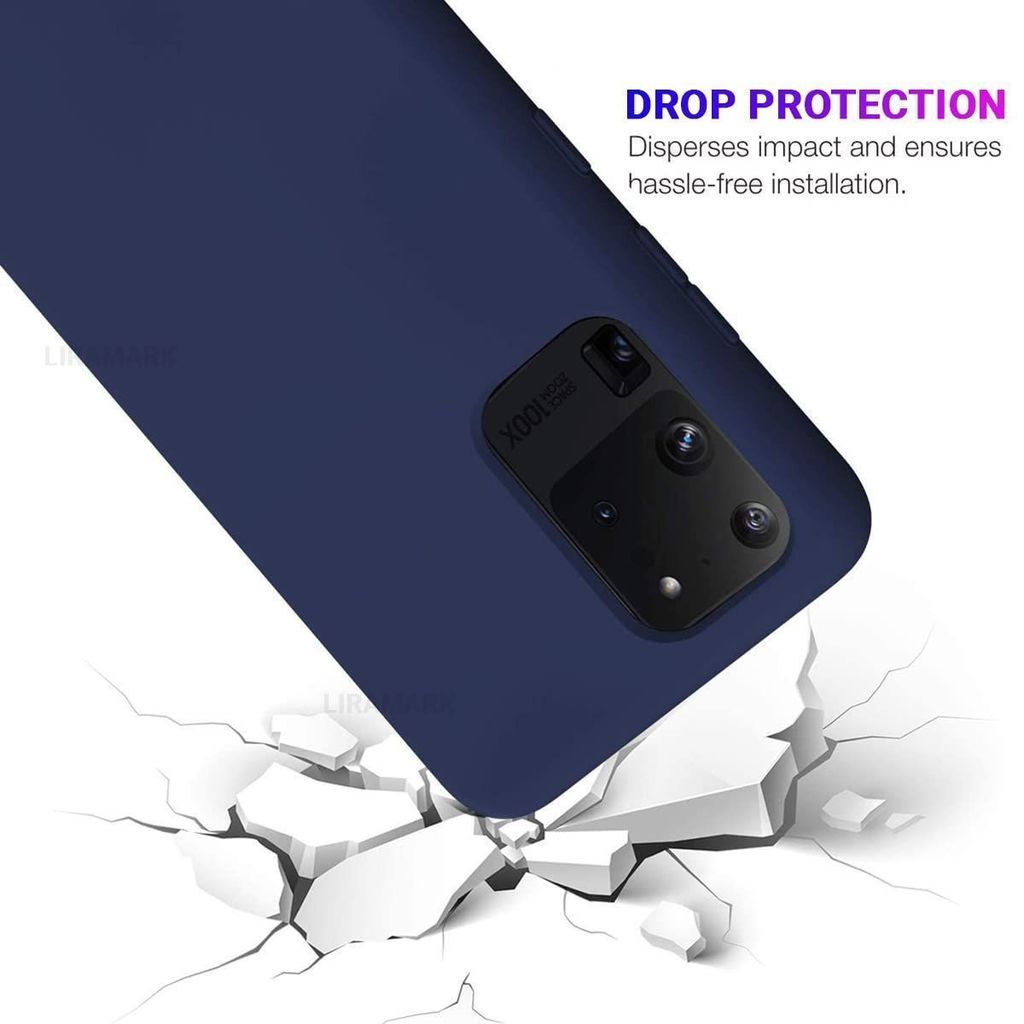 LIRAMARK Liquid Silicone Soft Back Cover Case for Samsung Galaxy S20 Ultra / S20 Ultra 5G