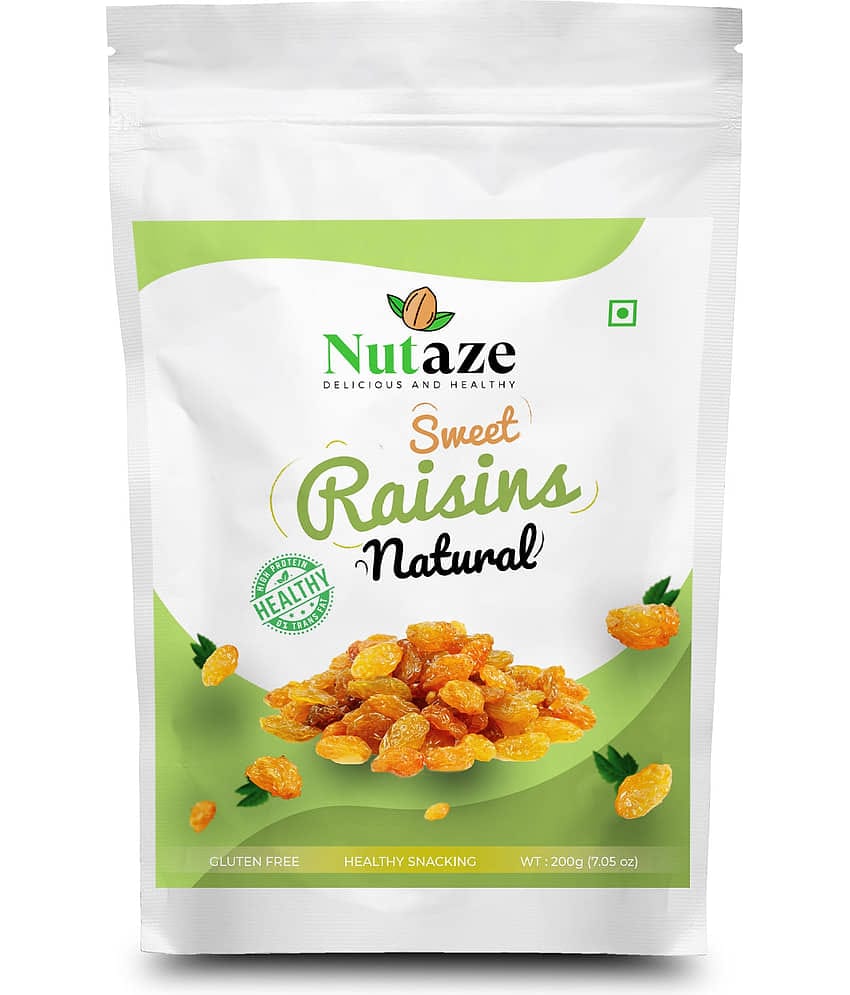 Nutaze Premium Raisins 200g | Rare Indian Raisins | Natural Sun Dried | 100% Authentic | 100% Natural.