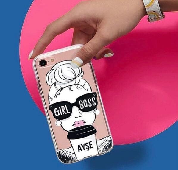 Girl Boss Transparent Custom Slim Soft Cases