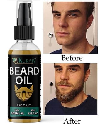 KURAIY Beard Growth Oil 100% Natural Beard Growth Oil Products For Men PACK OF 1