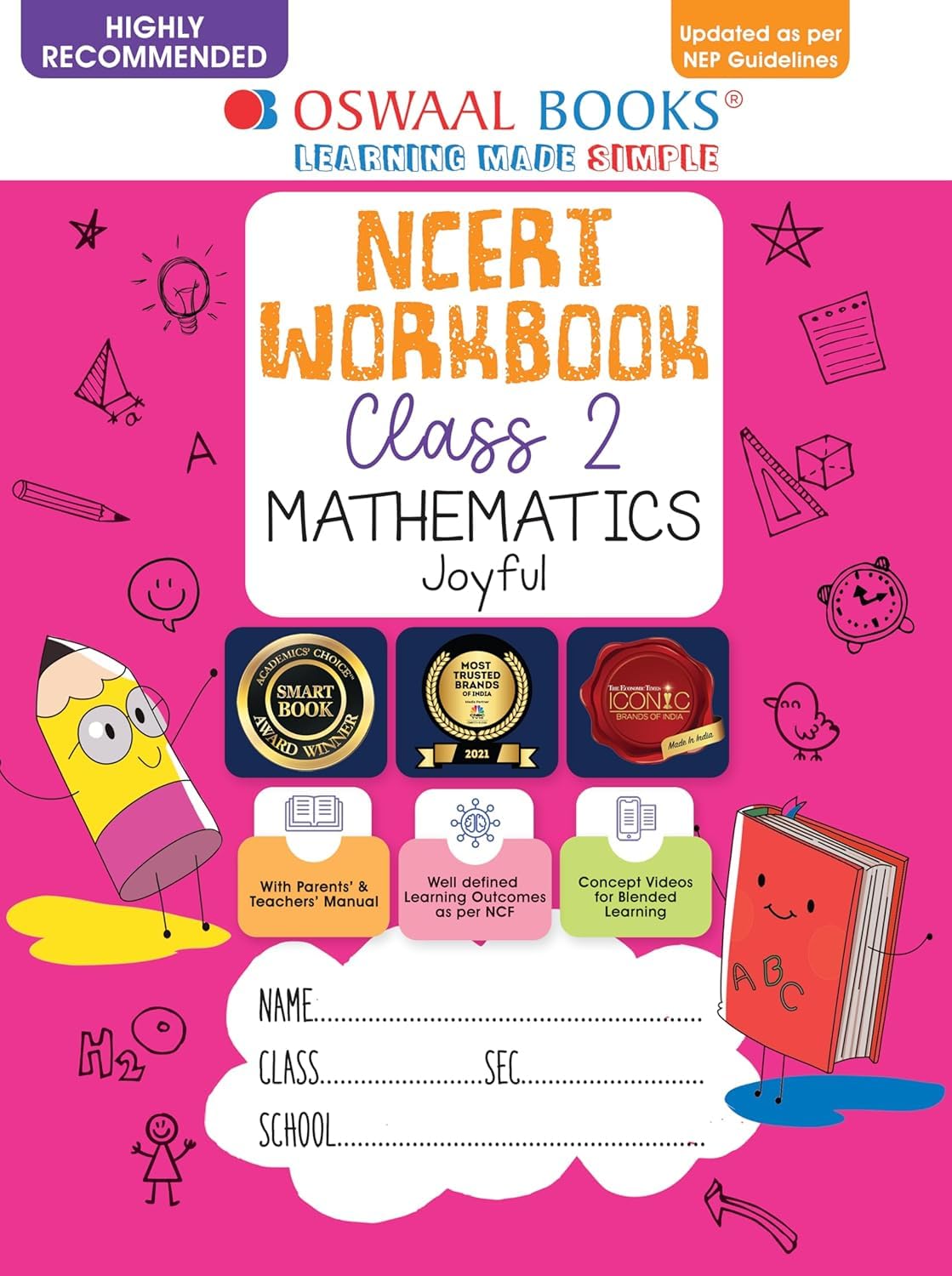 Oswaal Ncert Mathematics Joyful workbook for CLass 2 chapterwise note presentation FAMILAR FOR CHILDREN [Paperback] oswaal