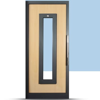 Aluminium Front Door Matt Grey KPD-1002 (3.3 ft x 7 ft)