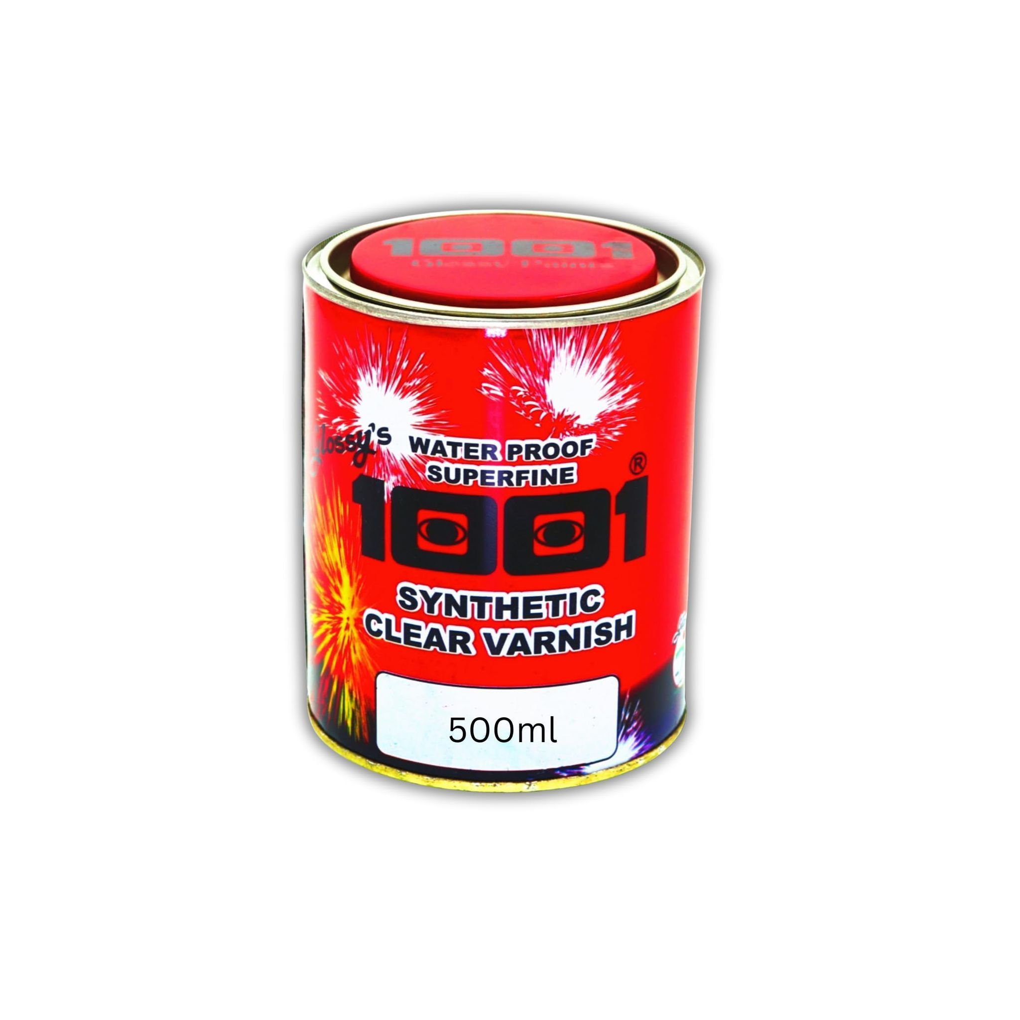 1001 Synthetic Clear Varnish, Waterproof Superfine, Transparent Wood Varnish I Tough Finish, enhances Wood Grain, Good for Furniture & cabinets. 500 ml