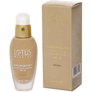 Lotus Make-Up Natural Blend Comfort Liquid Spf-20 Oily Skin Foundation (Buff, 30 Ml)