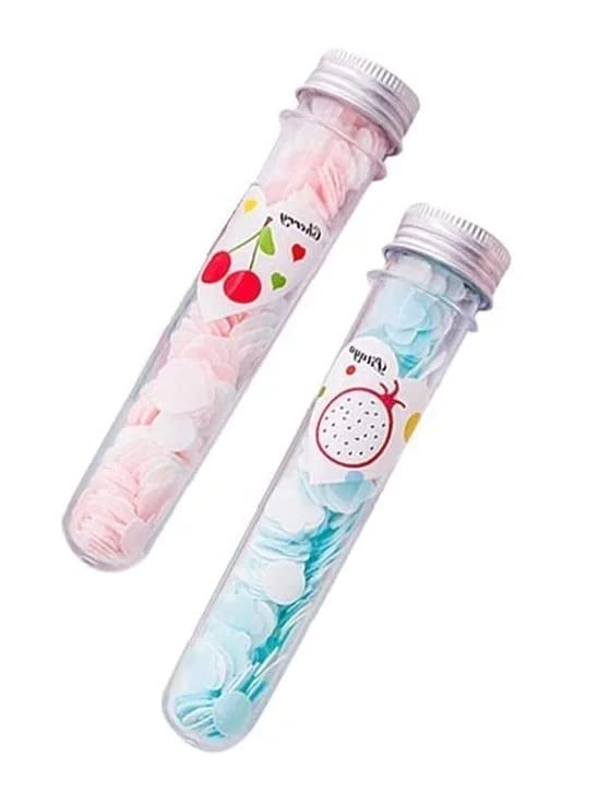 Elecsera flower Design Tube Shape Bottle Paper Soap Clean Soft Bath For Travel Pack of 2 (2 x 18 g)