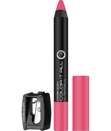 Colors Queen Color It All Non Transfer Matte Lip Crayon 3.5g, Pink Rose (Shade - 04)