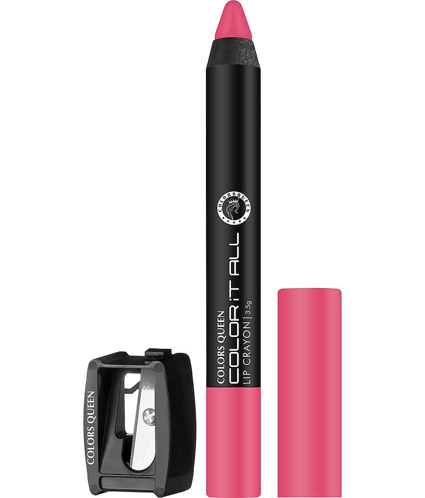 Colors Queen Color It All Non Transfer Matte Lip Crayon 3.5g, Pink Rose (Shade - 04)