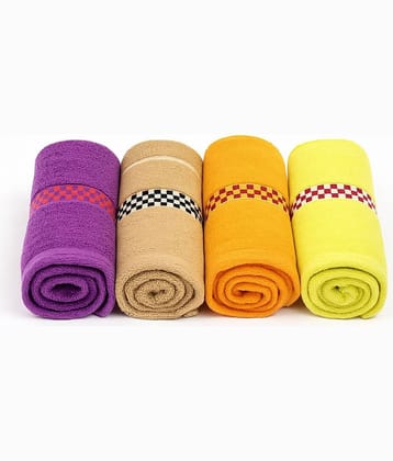 Wholesale india Cotton Solid Face Towel 301-350 GSM ( Pack of 4 ) - Multicolor