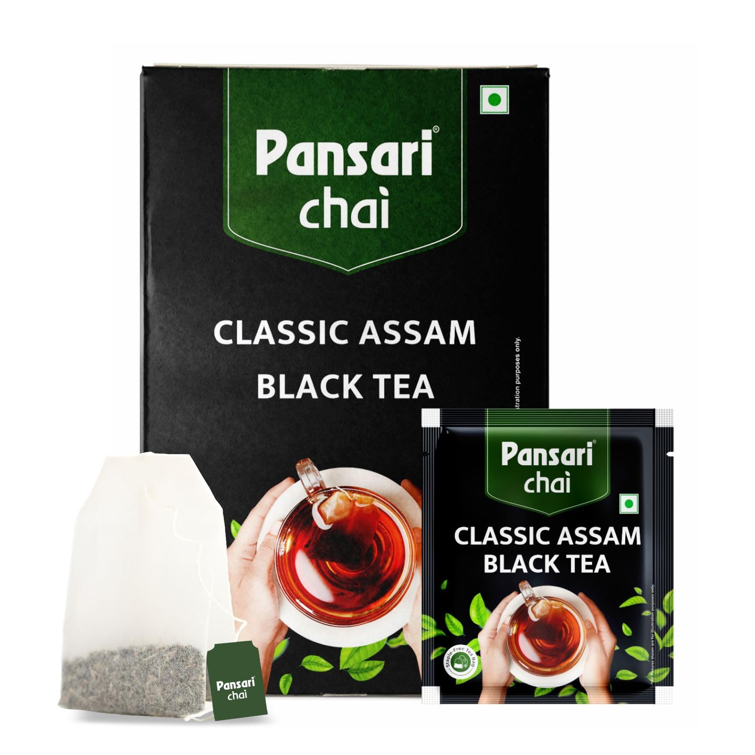 Pansari Classic Assam Black Tea - 25 Premium Tea Bags | Low Caffeine | Rich in Antioxidants | Immunity Booster | Detox & Metabolism Support | 100% Pure