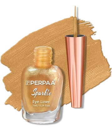 Perpaa - Gold Glitter Eye Liner Liquid ( Pack of 1 )