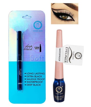 Colors Queen Long Lasting Deep Black Kajal Liquid Black 17 g