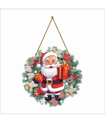 Saf Wood Christmas wall hanging Wall Sculpture Multi - Pack of 1