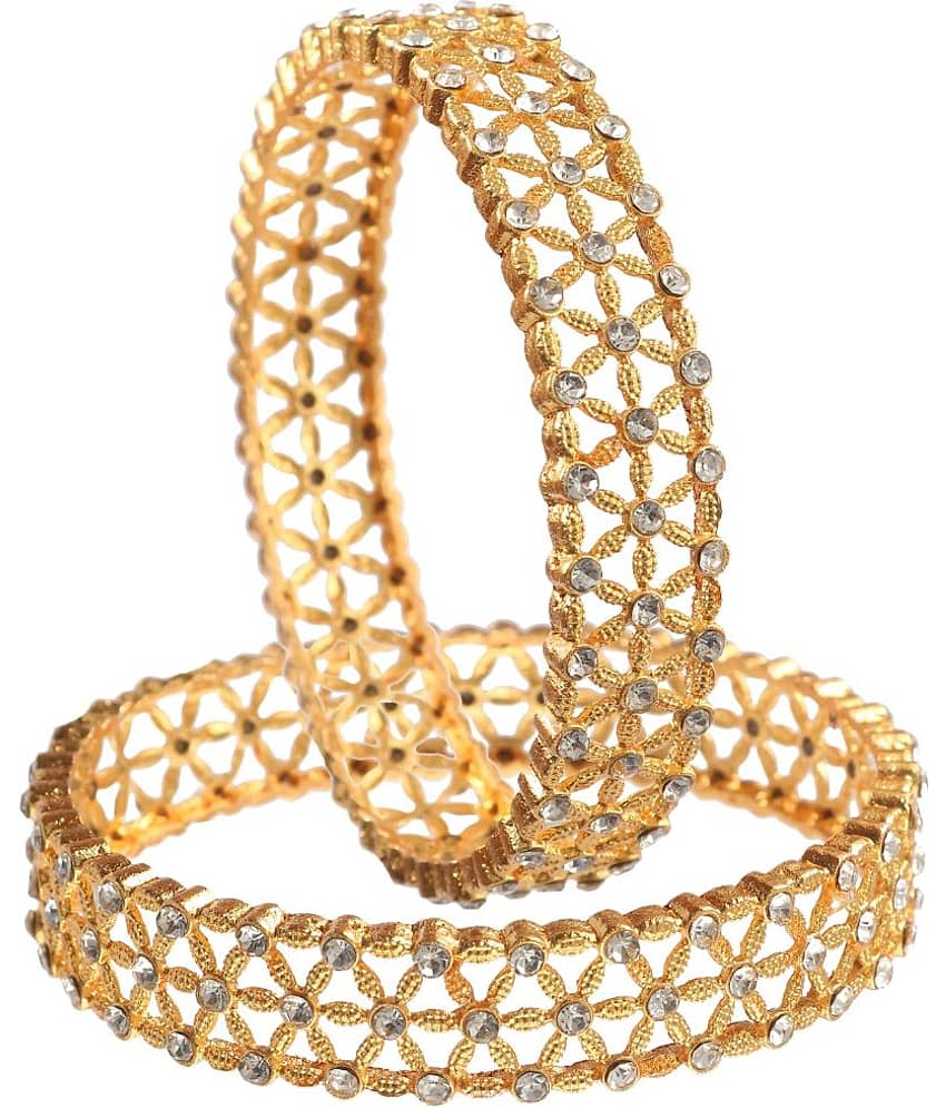 Jewar Mandi - Gold Bangle Set ( Pack of 1 )