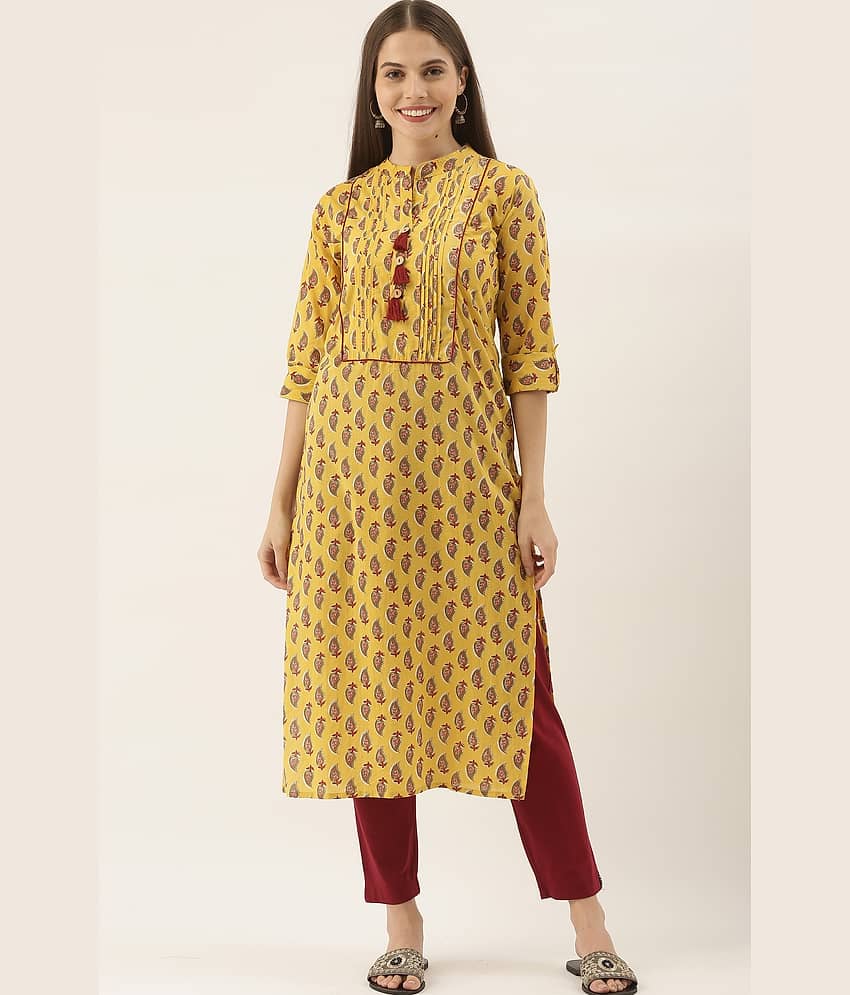 Rajnandini - Blue 100% Cotton Women's Straight Kurti ( Pack of 1 )