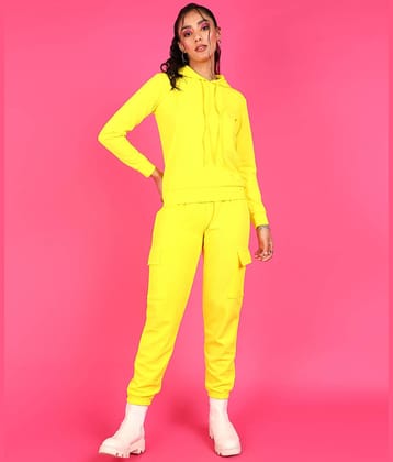 POPWINGS Women Self Design Sweatshirt With Joggers Co-Ord Set ( Black )