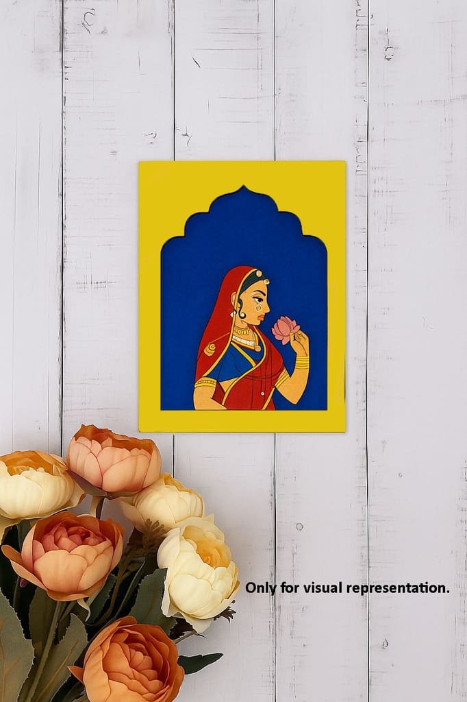 Dbeautify's DIY MDF Traditional Rajasthani Woman Wall Hanging