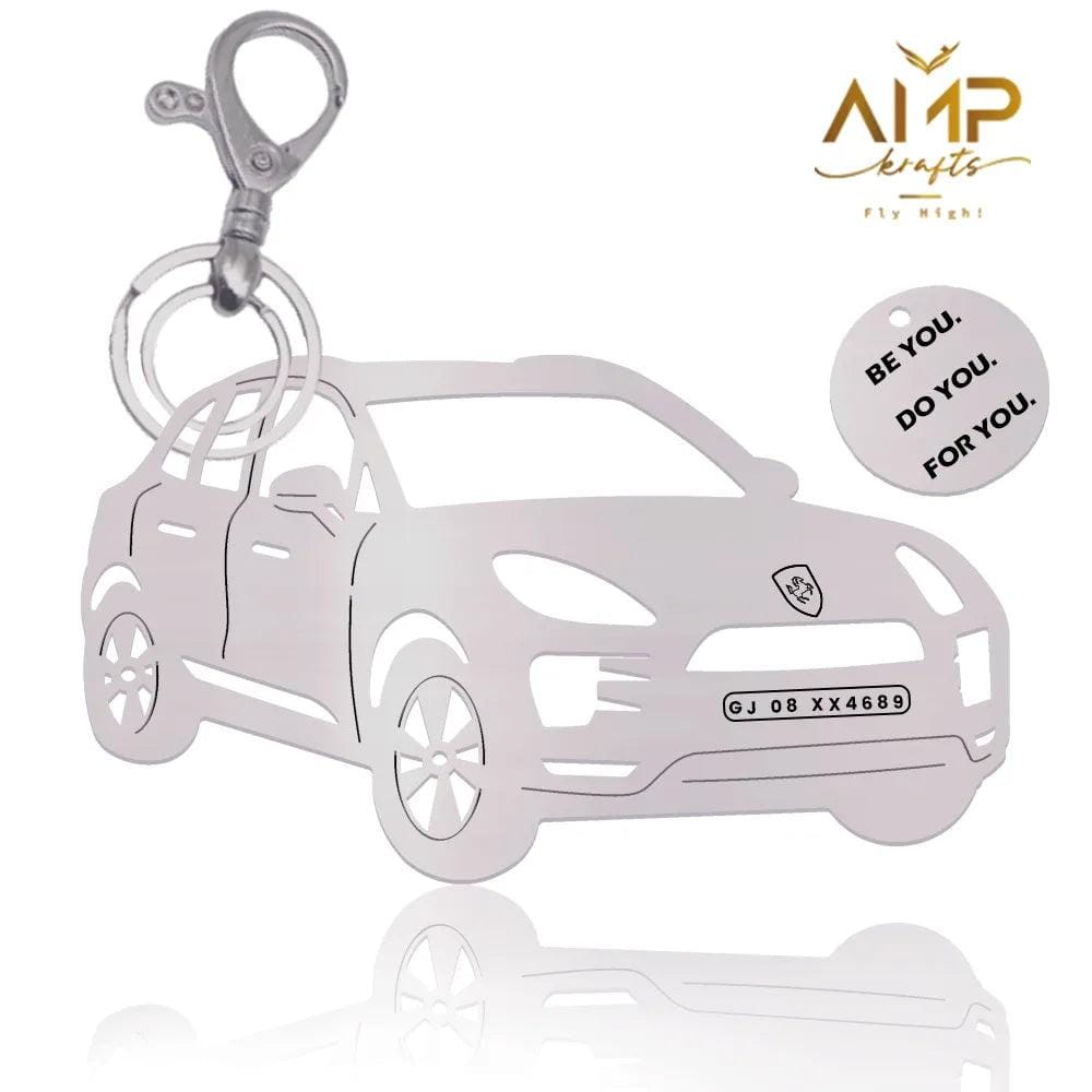 Porsche Macan 2018 Keychain-Side View / Silver