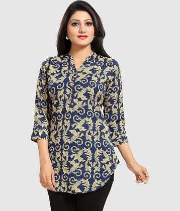 Meher Impex Women's Crepe Tunic ( Blue )