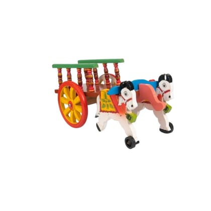 Wooden Multicolour Bullock Cart