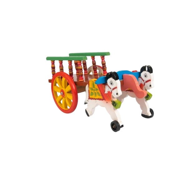 Wooden Multicolour Bullock Cart