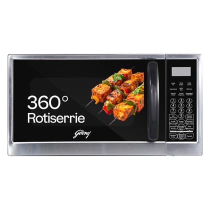 Godrej 30 L 5 Years Comprehensive Warranty Convection Microwave Oven With Rotisserie, Stainless Steel Cavity, Dual Grill Technology and 375 Instacook Menus (GME 530 CR1 SZ, Black) Godrej 30 L 5 Years Comprehensive Warranty Convection Microwave Oven With 